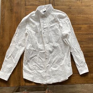 Men’s white and grey floral printed button up from Express